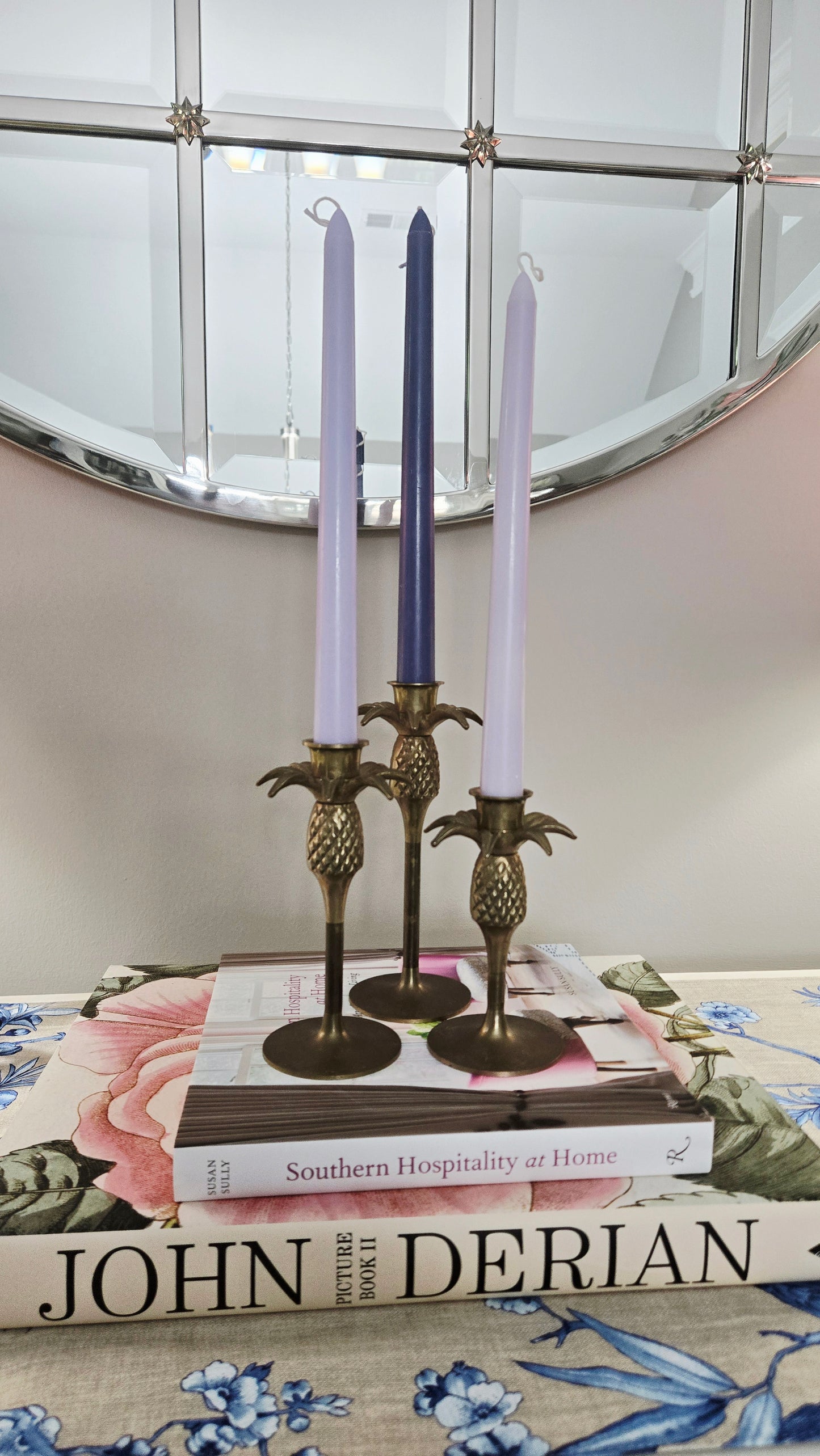 Vintage Brass Candlesticks - set of 3