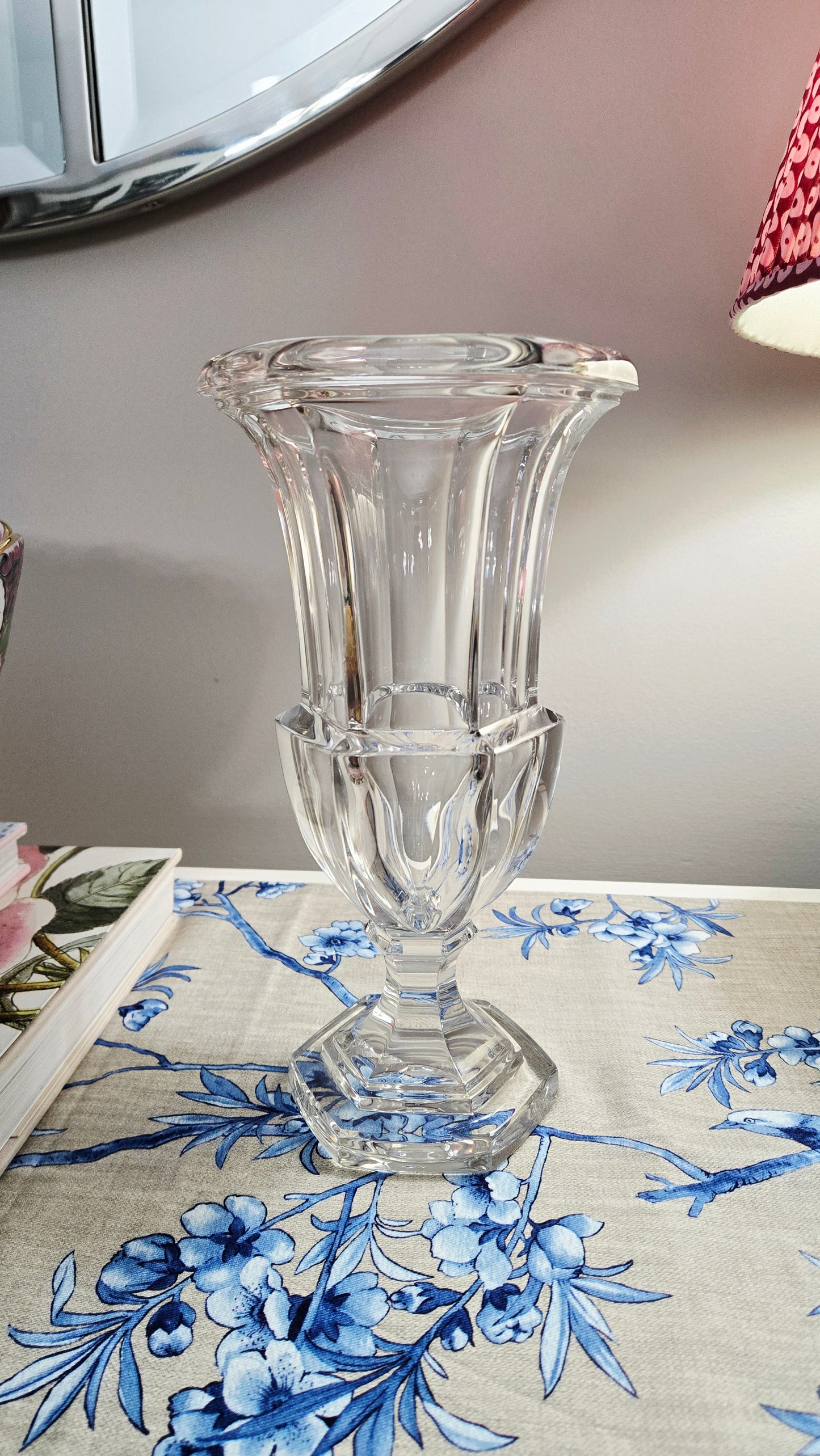 Crystal Pedestal Vase